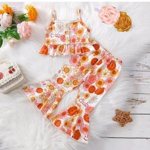 One Two Groovy Set Peace Cake Smash First Birthday Outfit Clothes Bell Bottom